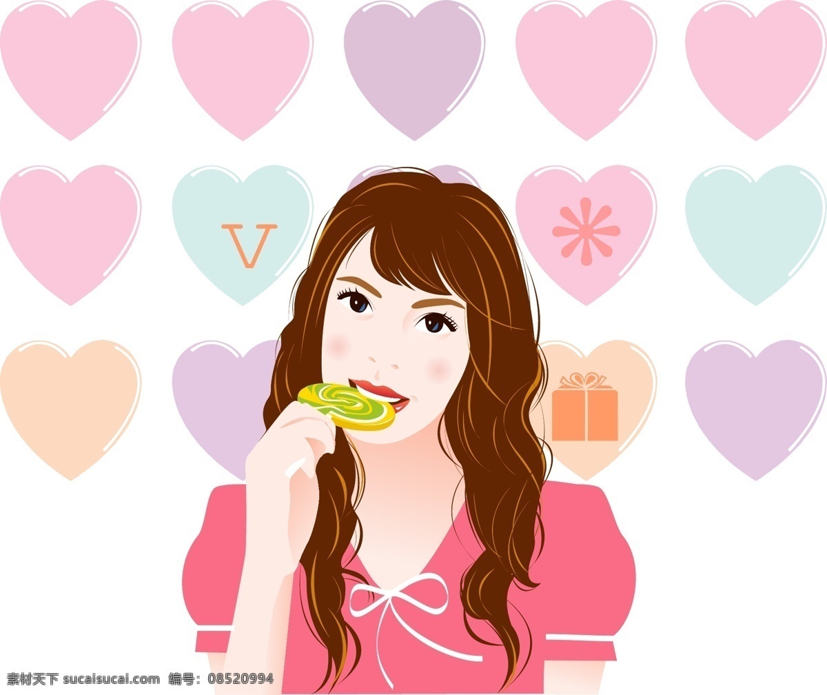 韩国 矢量 人物 插画 女 噶 宋 锊 寤 克 夭 插画集