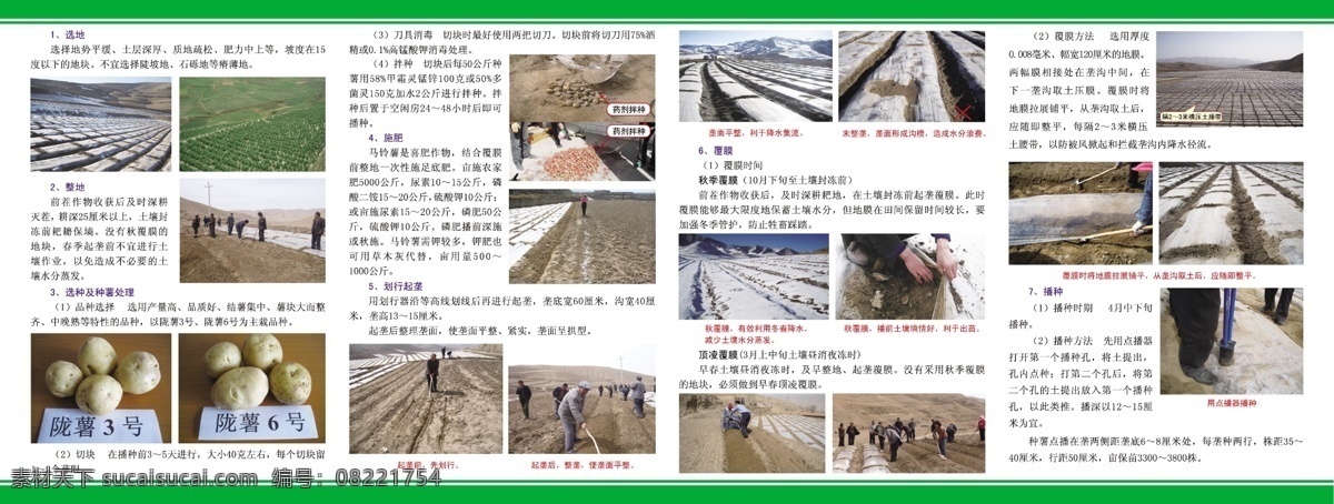 马铃薯 四 折页 广告设计模板 画册设计 源文件 马铃薯四折页 农技中心 垄 全膜 其他画册封面