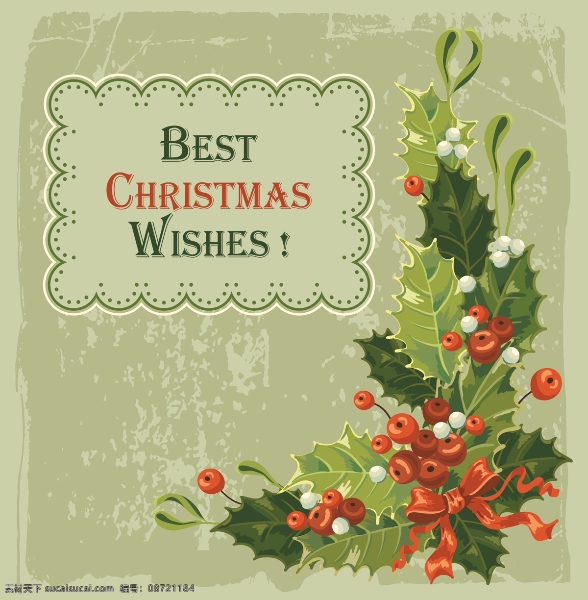 精美 圣诞节 背景 标签 贺卡 红果 模板 设计稿 圣诞果 矢量素材 丝带 节日大全 源文件 节日素材