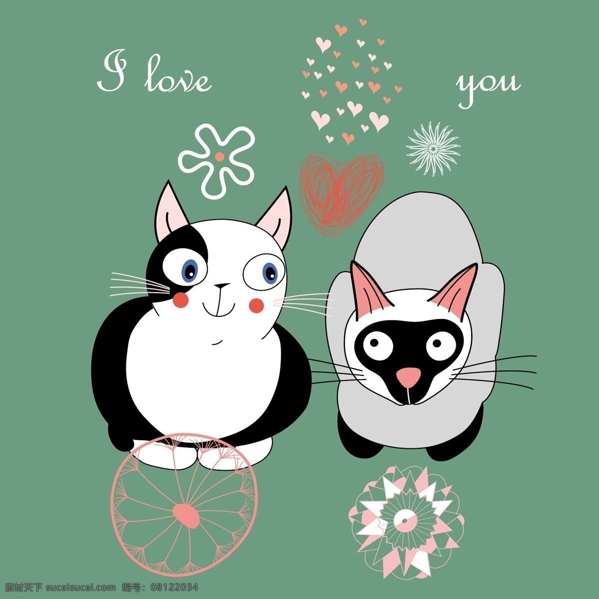 卡通 猫 背景 矢量 卡通猫 猫的背景 矢量动画 可爱 的卡 通 猫的背景卡通 向量 矢量图 花纹花边