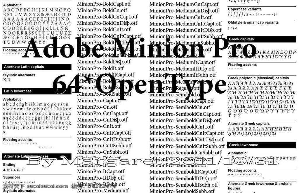pro64个 minion 世界 最佳 英文 商业 字体 adobe psd源文件