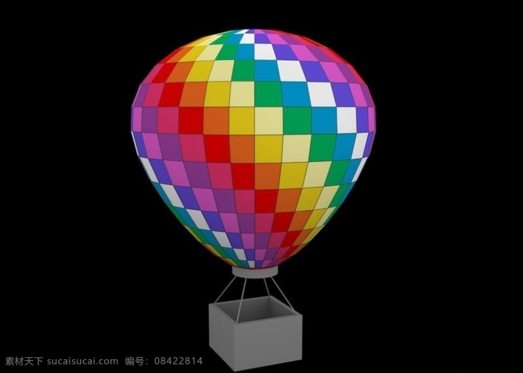 3dmax 热气球 彩色 三维 立体 3d设计 其他模型 max