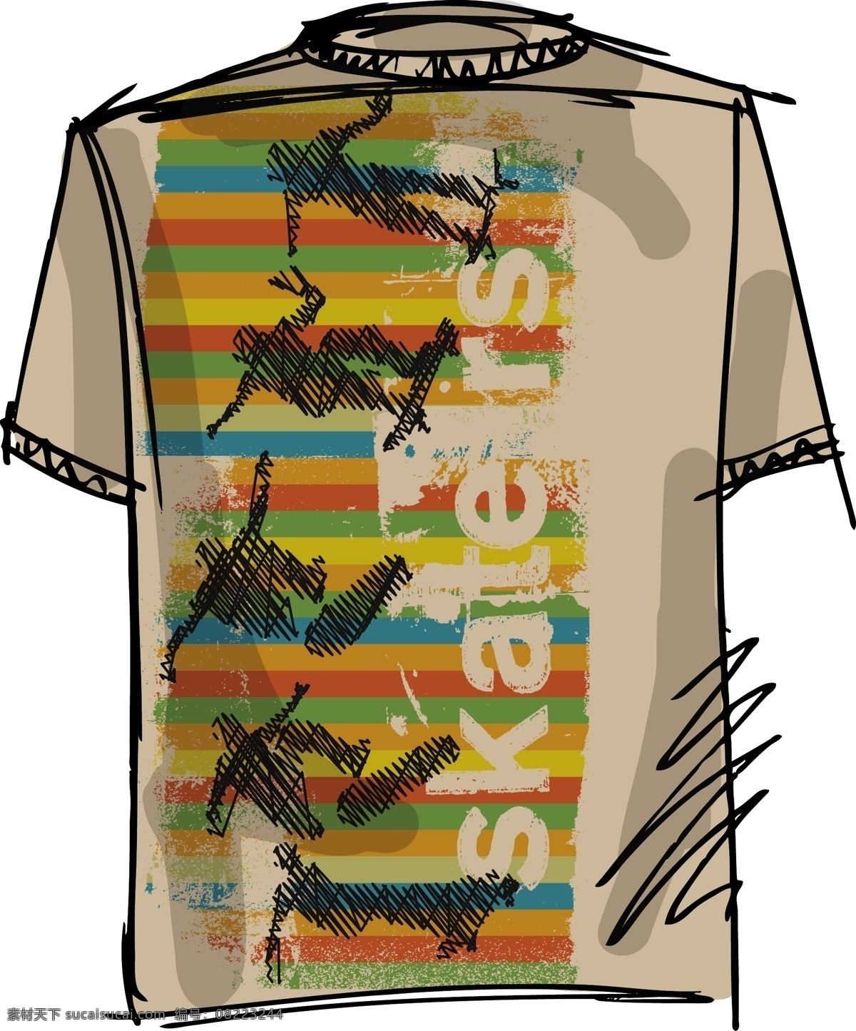 滑板 男孩 tee 矢量 插画 草图