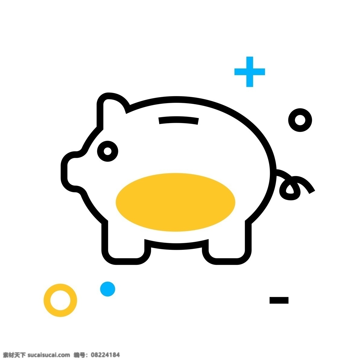 卡通存钱罐 存钱罐 扁平化ui ui图标 手机图标 界面ui 网页ui h5图标