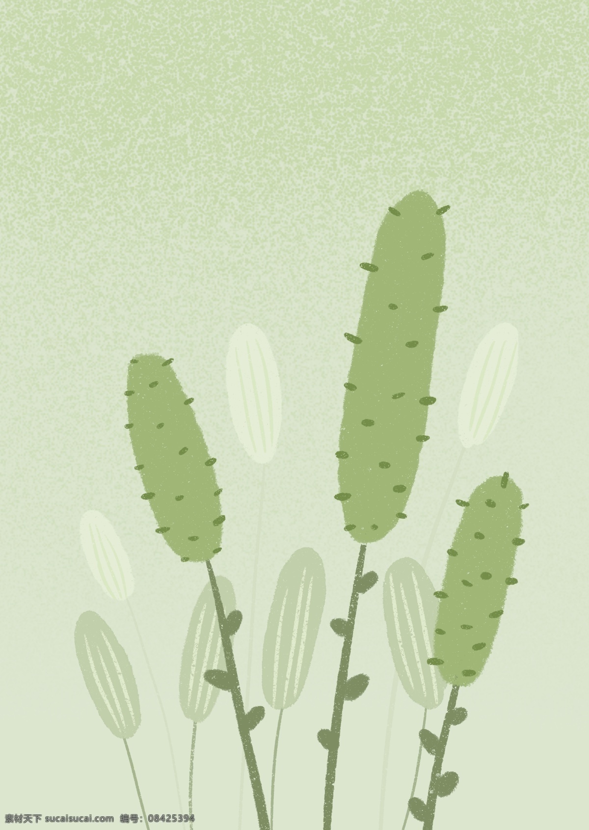 小 清新 可爱 植物 插画 小清新 北欧