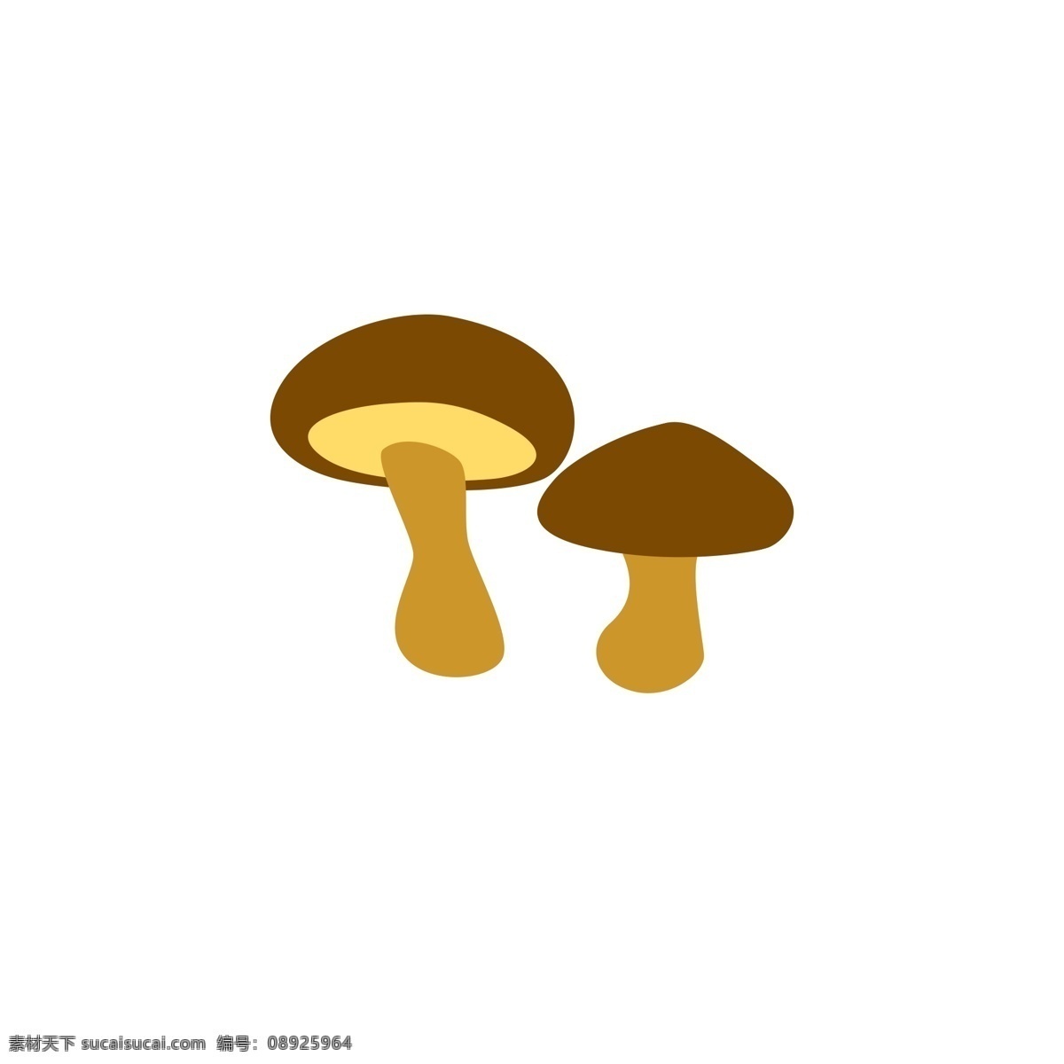 两 朵 小 蘑菇 鲜 美味 食品 好吃 菜肴 宴席 食物