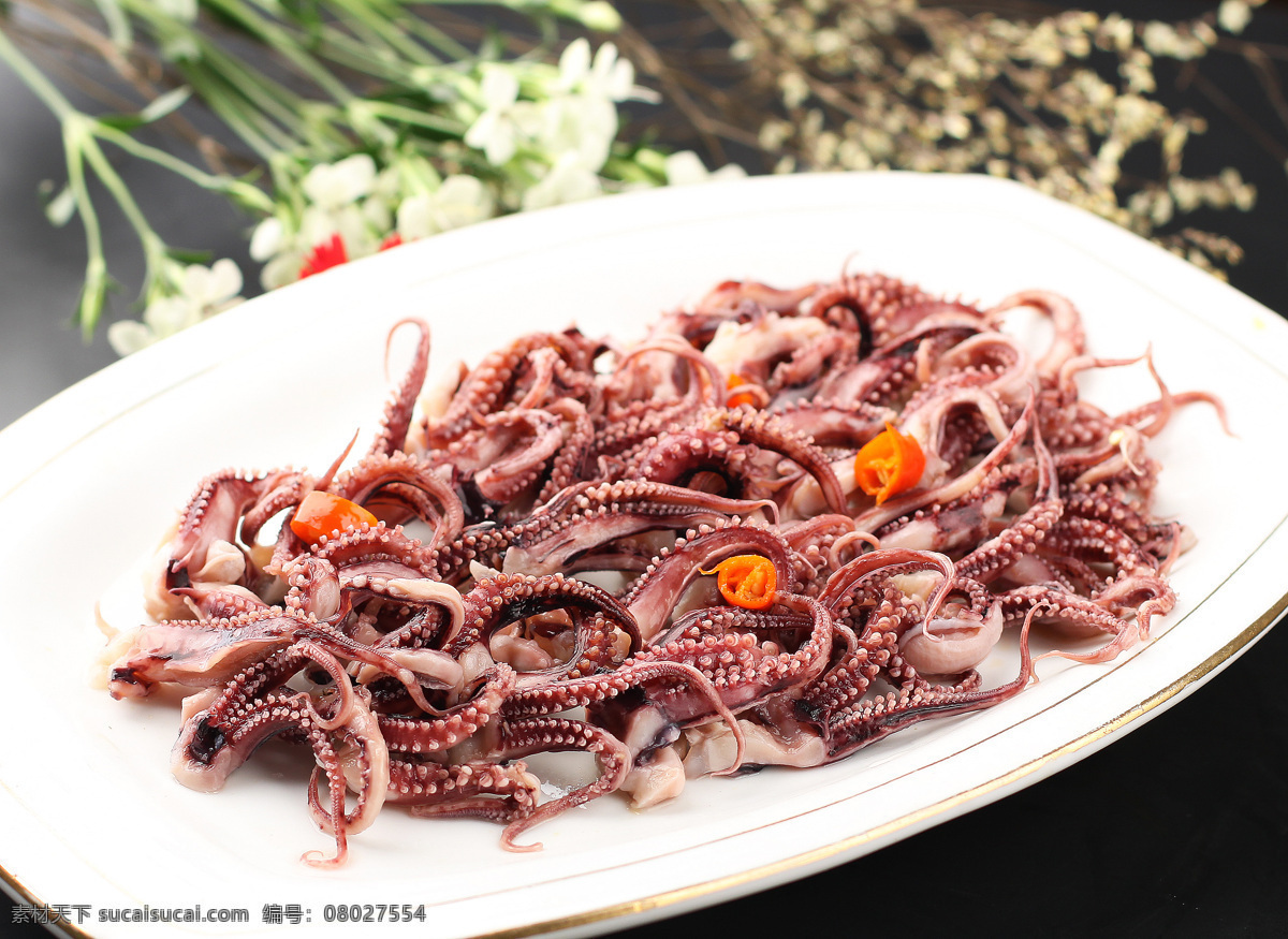 章鱼须 章鱼 八爪鱼 海鲜 水产 海产 餐饮 特色 美食 餐饮美食 食物原料