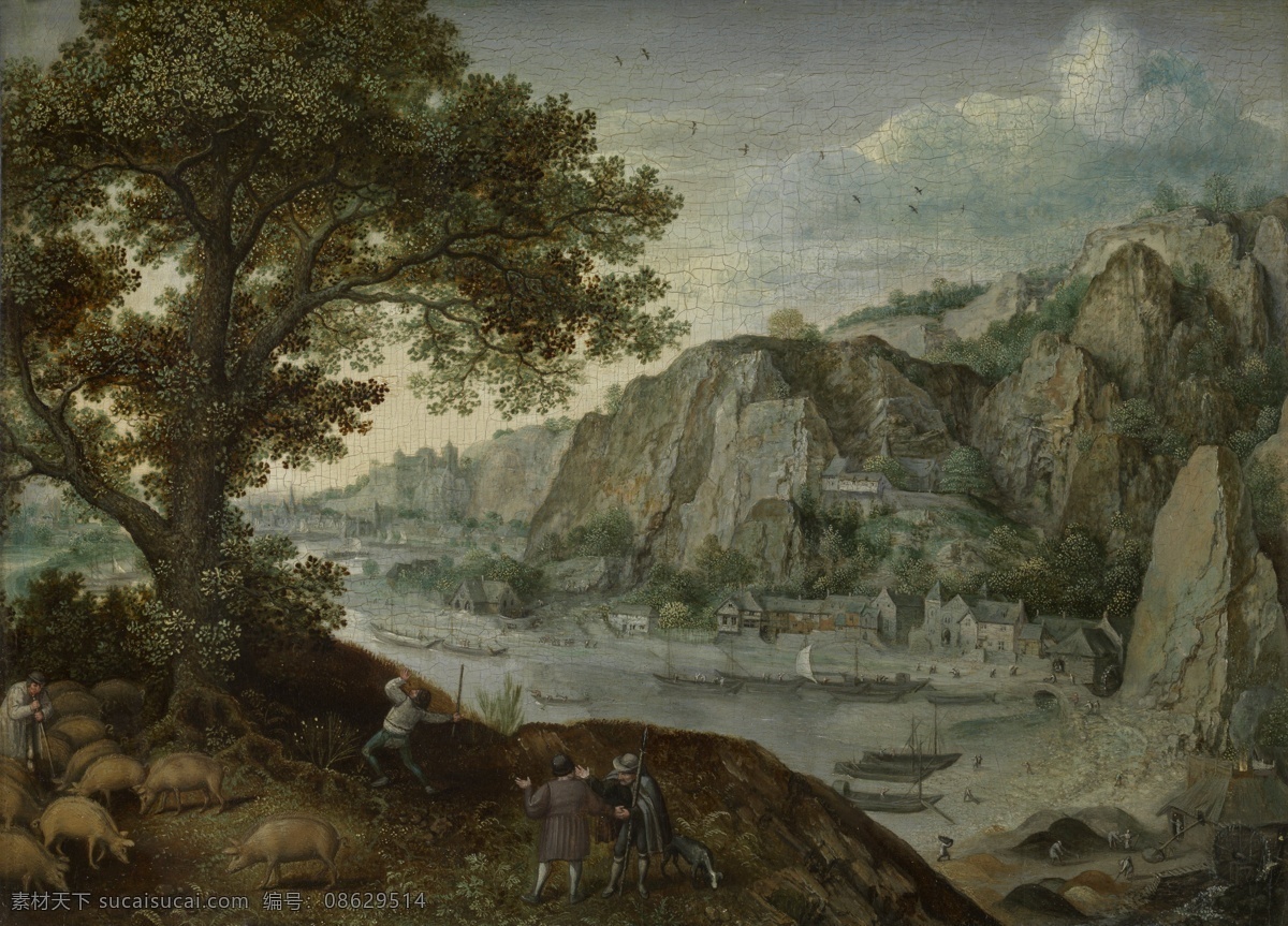ahin 大师 画家 古典 画 建筑 景物 装饰画 油画 from seen huy valckenborch van lucas 人物 高清 西方 国外 现代 家居装饰素材
