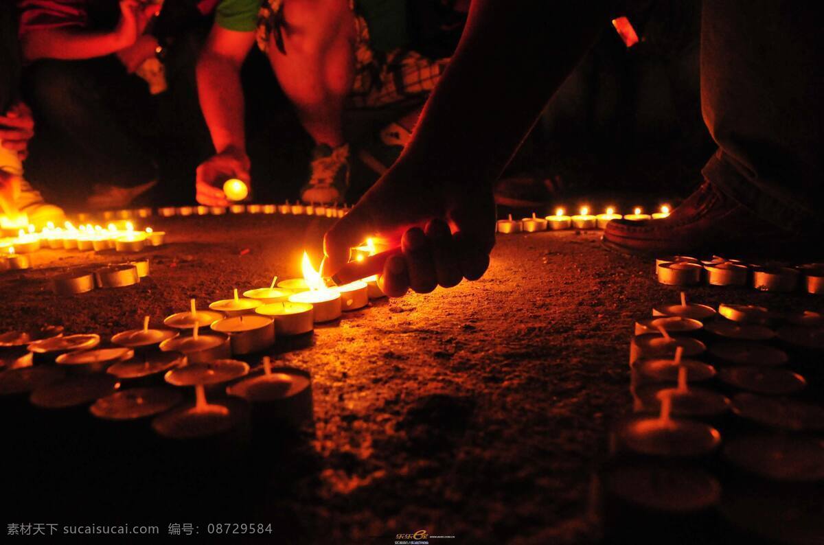 爱心 祷告 地震 点燃 加油 蜡烛 祈祷 汶川 玉树 生命 怀恋 挺住 烛光 烛火 众志成城 宗教信仰 文化艺术