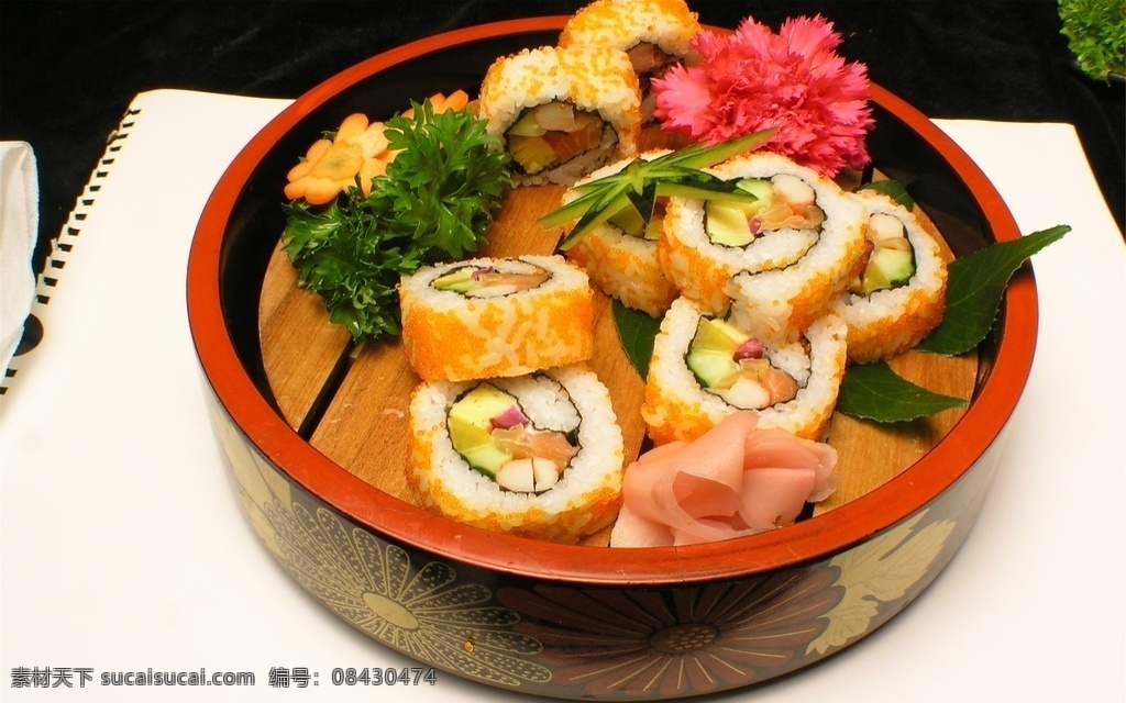 加州寿司卷 美食 传统美食 餐饮美食 高清菜谱用图
