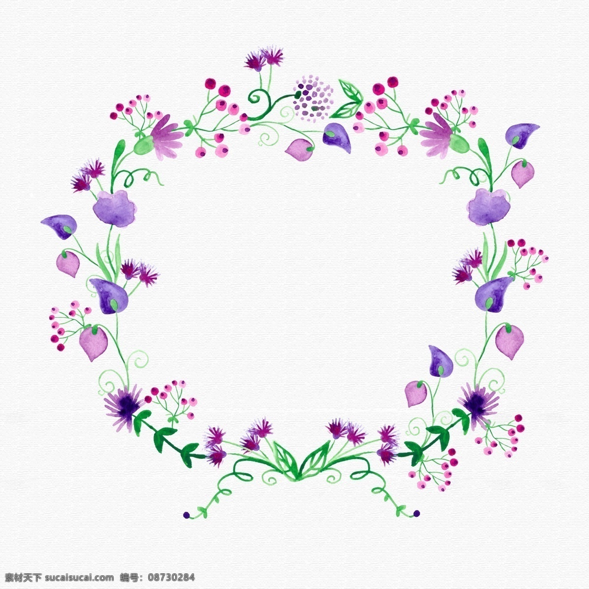 精致鲜花边框 矢量图 分层 花草 花 草 illustrator