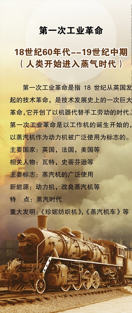 第一次 工业革命 火车 老式火车 蒸汽时代 分层
