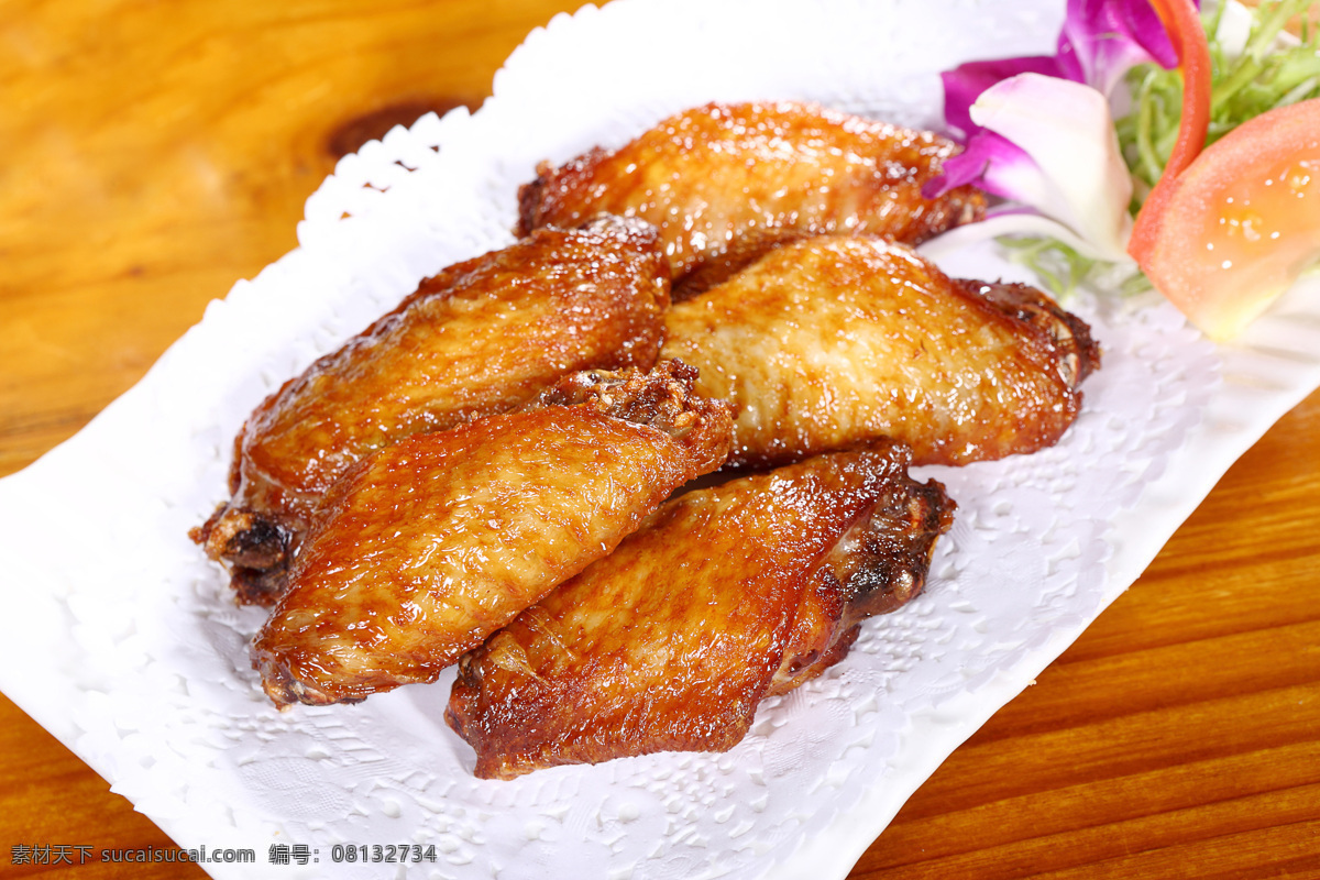 美味的烤鸡翅 美味 特色 诱人 烧烤 鸡翅 餐饮美食 传统美食