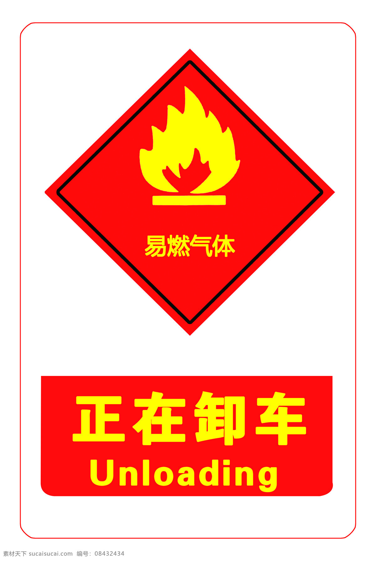易燃 气体 卸车 警示牌 易燃气体 加油站 加气站 装车 危险 制度牌 告示牌 标志图标 公共标识标志
