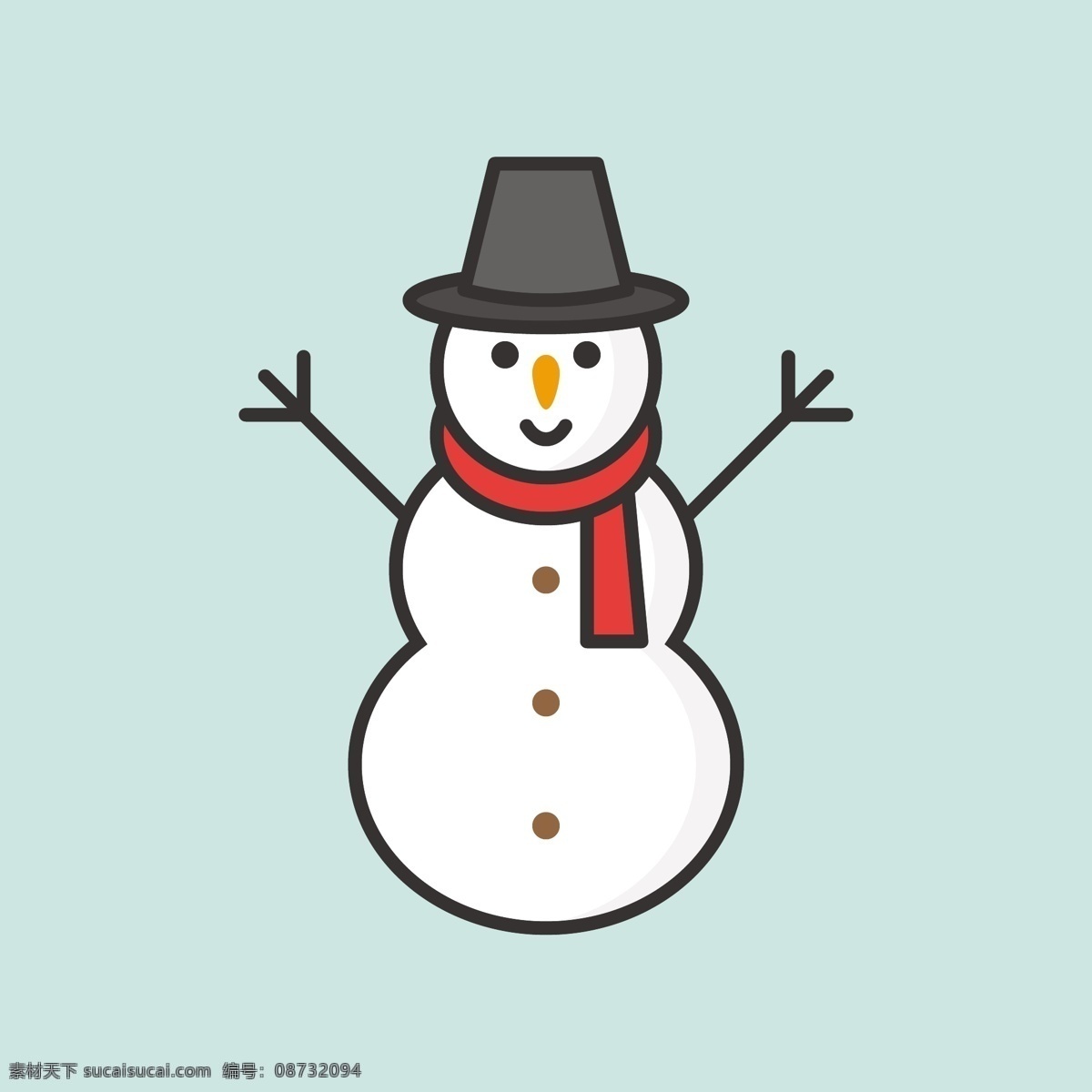 卡通雪人 雪人 圣诞雪人 手绘 可爱 冬天素材 圣诞节 卡通设计