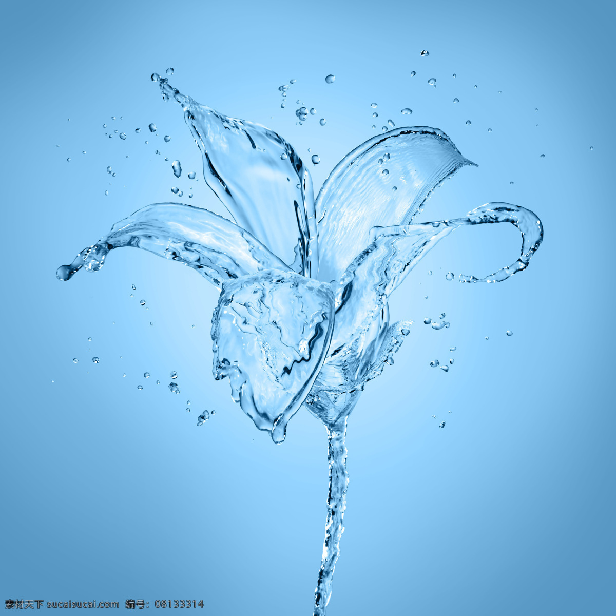 花 造型 水 设计素材 水花 水素材 挥洒 洒出的水 花造型的水