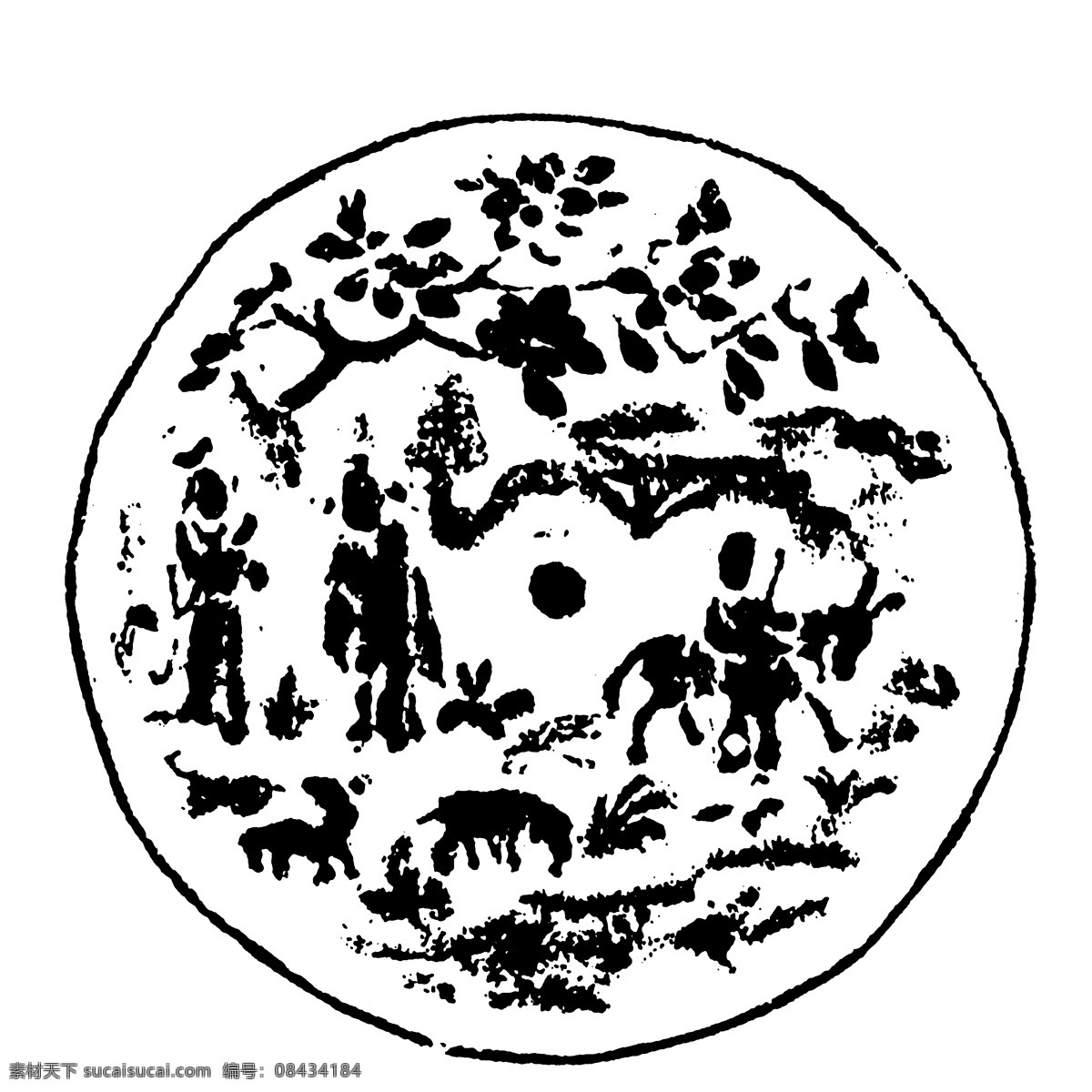 器物图案 两宋时代图案 中国 传统 图案 设计素材 装饰图案 书画美术 白色