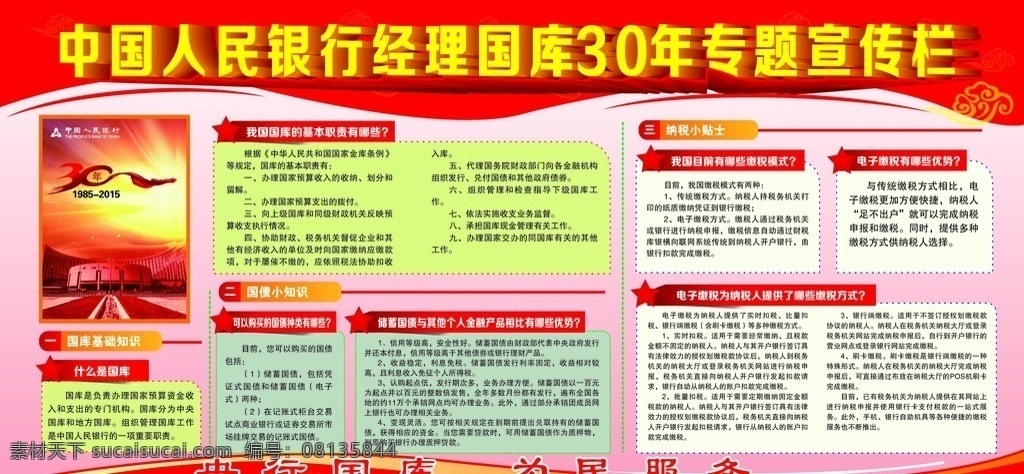 中国人民银行 经理 国库 周 展板 人民银行 央行国库 为民服务 国库局