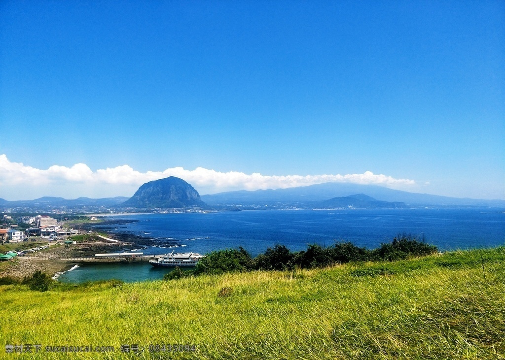 山海 山 海 草 风景 背景 自然景观 山水风景