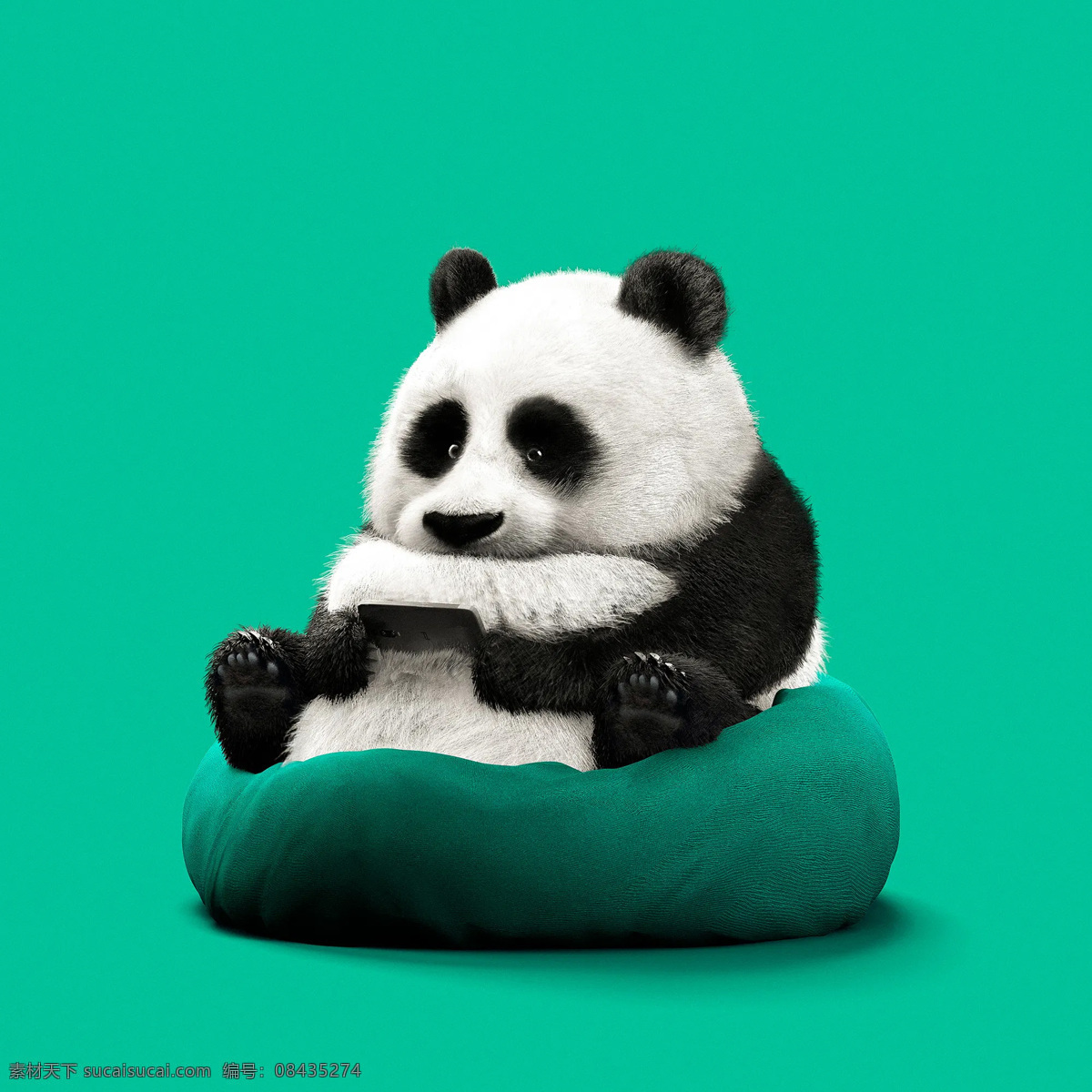 可爱 大熊猫 玩 手机 卡通动物 卡通熊猫 搞笑动物 熊猫打游戏 游戏狂 手机狂 动漫动画