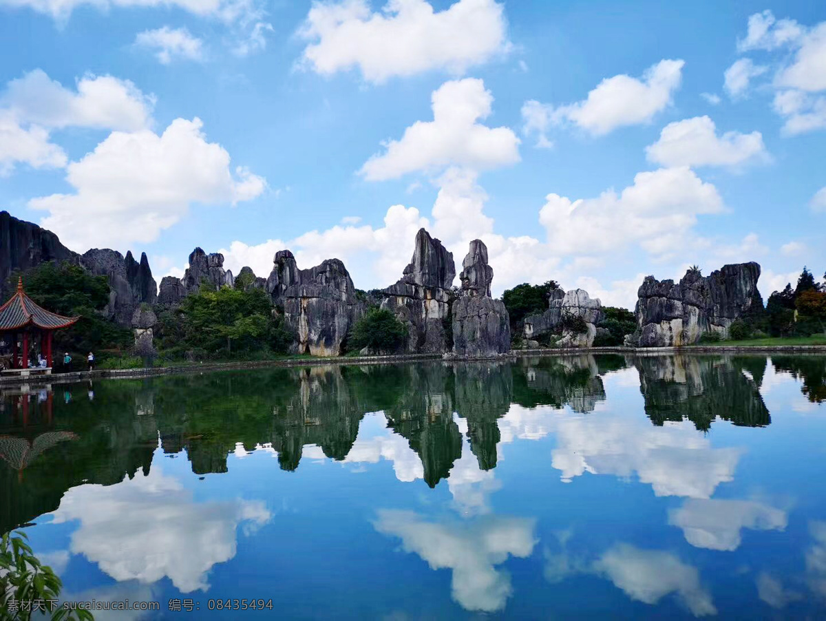 石林长湖 石林风景区 小石林 大石林 七彩石林 多彩石林 旅游摄影 国内旅游