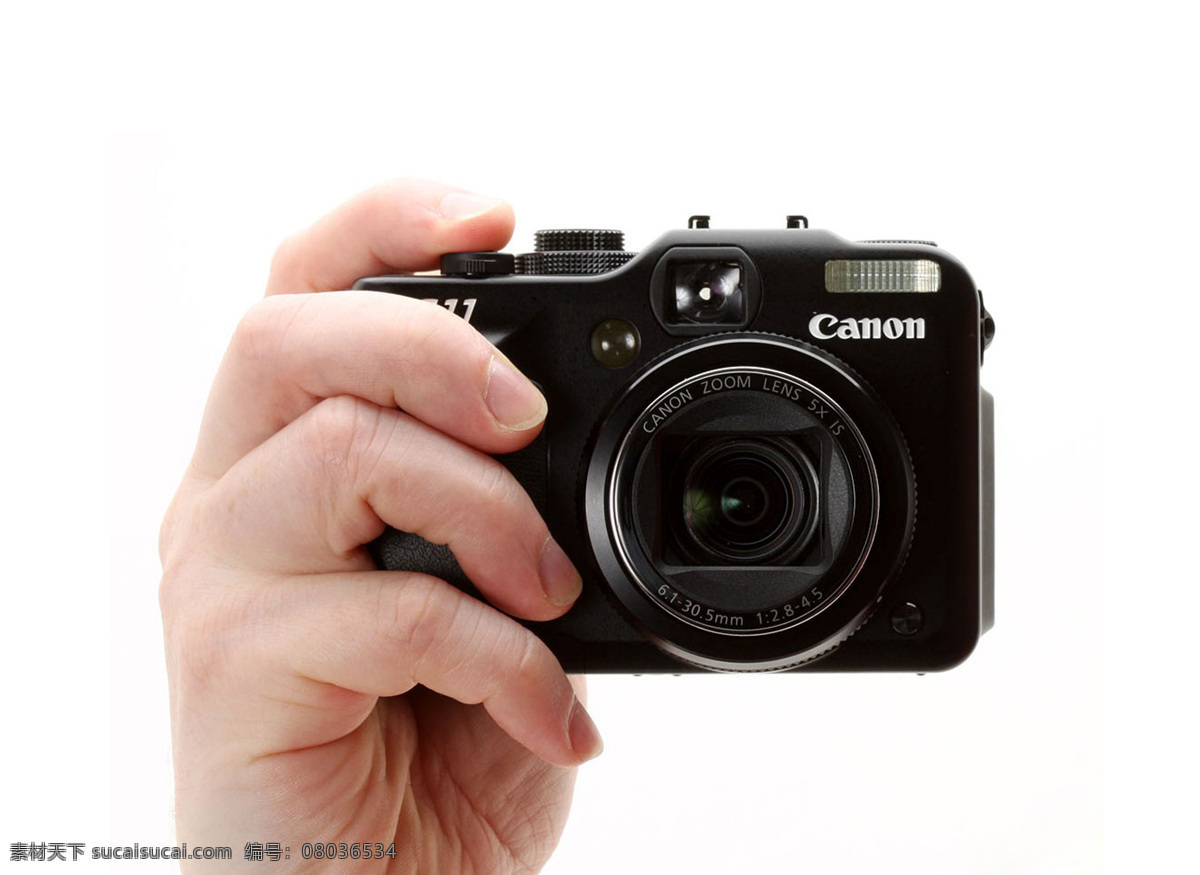 白色背景 佳能 拍照 数码相机 特写 现代科技 手持 g11 canon 佳能g11 powershot 相机 高举 psd源文件