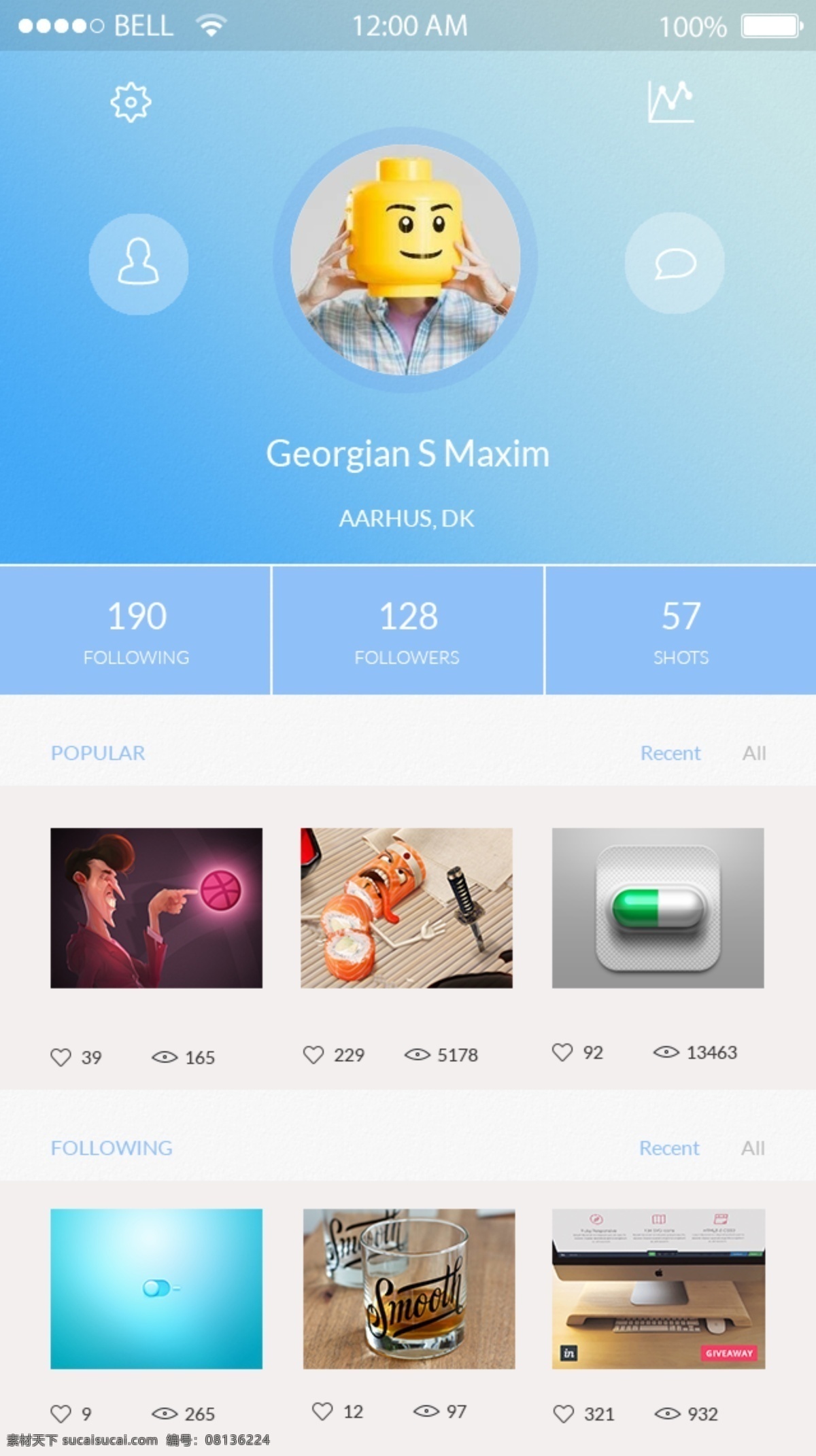 ios 风格 扁平化 通话 头像 手机 app app界面
