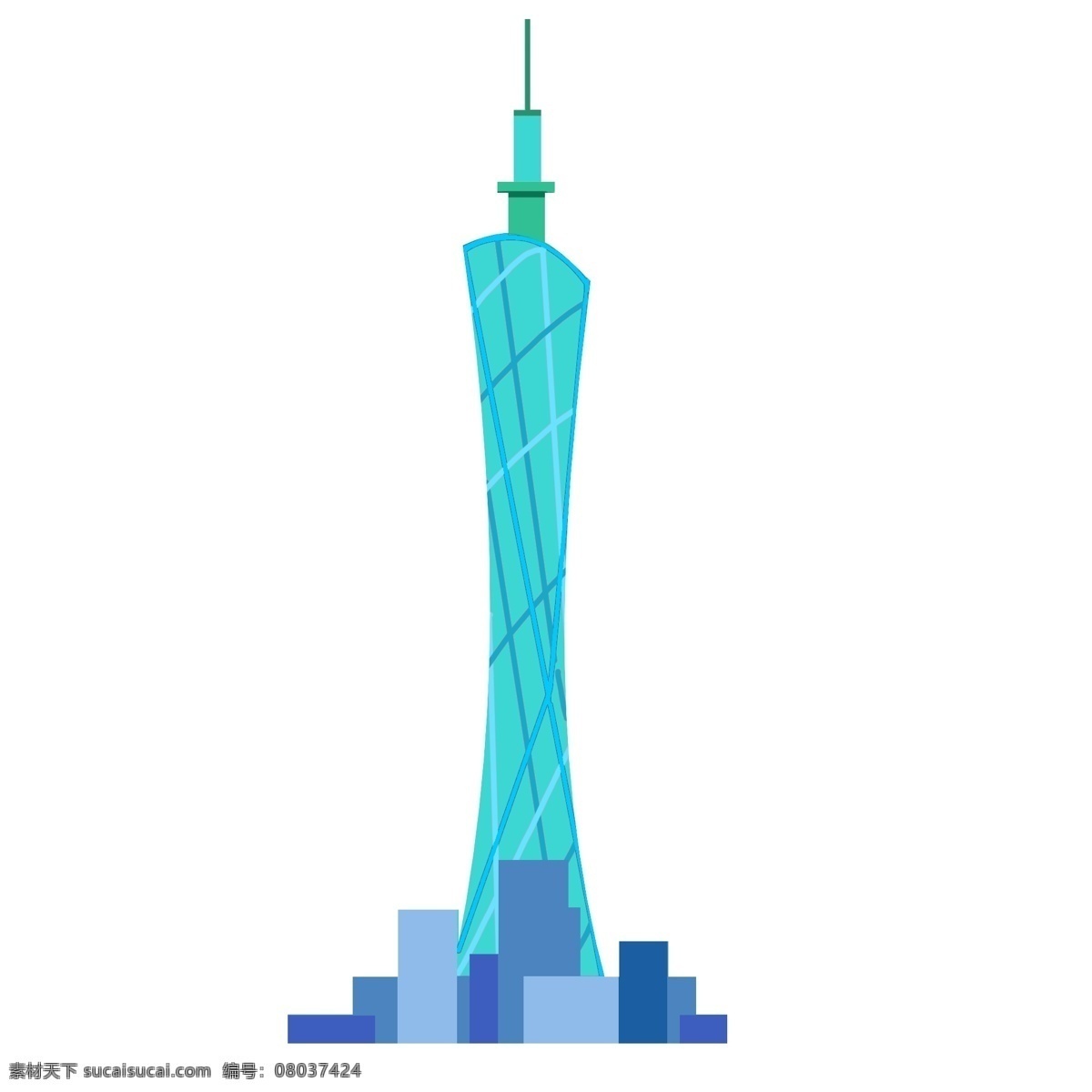 漂亮 蓝色 广州 塔 漂亮的塔 蓝色广州塔 广州塔 广州塔插图 地标性建筑 高塔建筑物 蓝塔