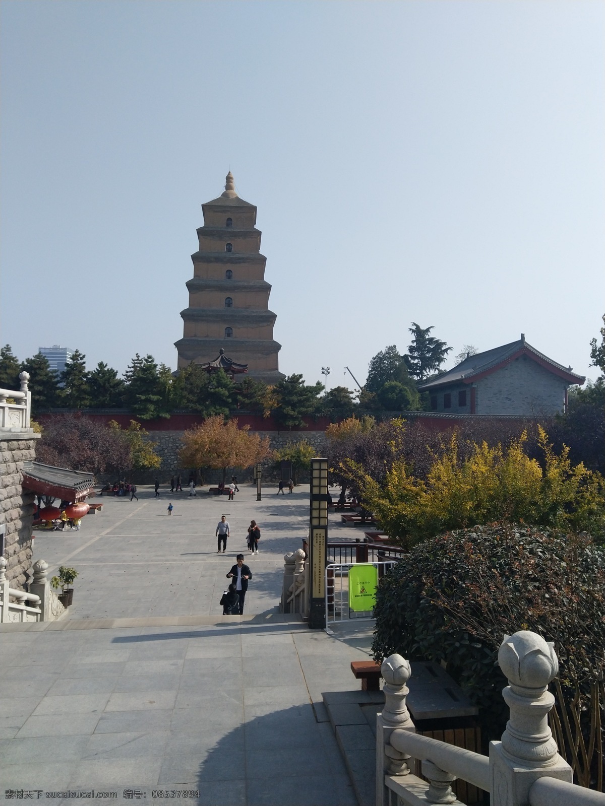 大雁塔风景区 大雁塔 风景区 建筑 景点 美景 树木 广场 建筑景观 自然景观 风景名胜