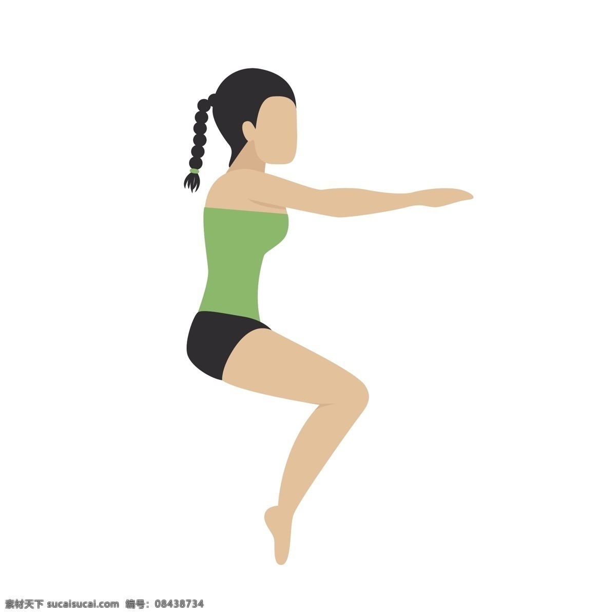瑜伽 蹲 式 姿势 矢量 瑜伽姿势 瑜伽动作 动作姿势 卡通 卡通瑜伽 卡通女人 瑜伽女人 瑜伽运动 体育运动