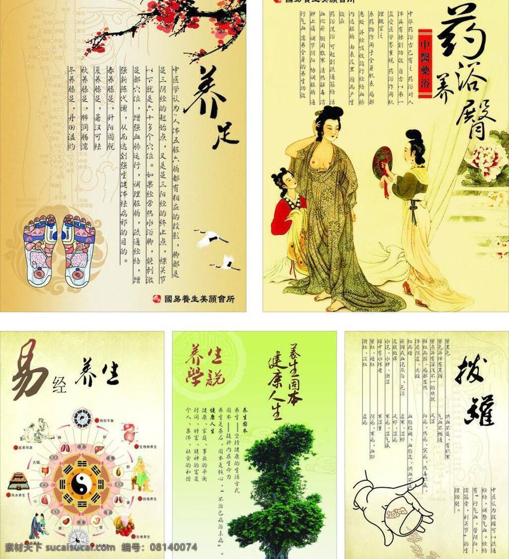 养生 拔罐 生活百科 医疗保健 中医 养足 易经 矢量 psd源文件 餐饮素材