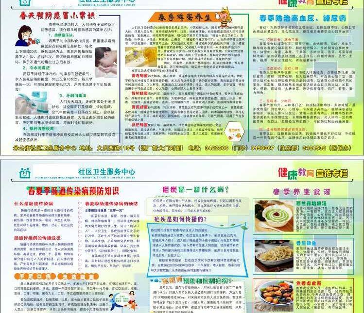 社区 春季 宣传 春季养生 社区宣传栏 展板模板 社区春季宣传 春季保健 社区中心 矢量 其他展板设计
