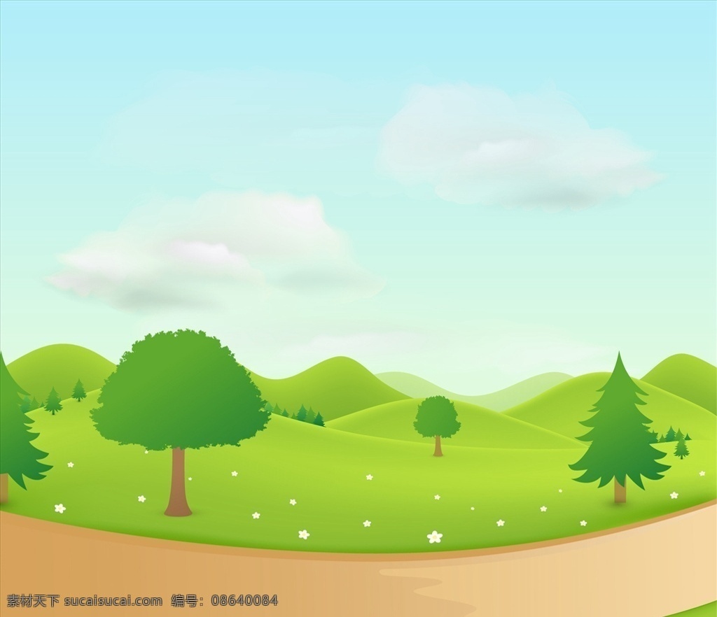自然景观树木 自然 景观 树木 矢量 风景