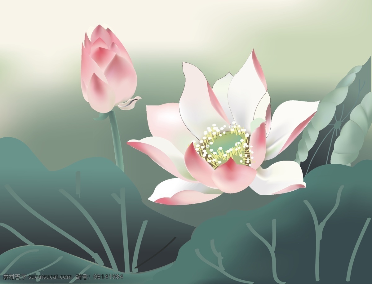 荷花ai 荷花 矢量图 ai作业 作业 美术绘画 文化艺术 矢量