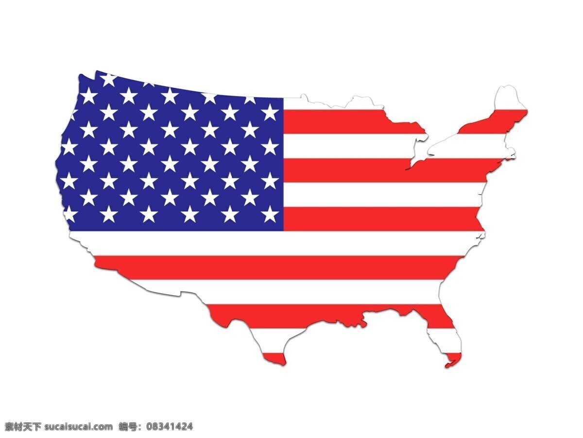 美国 地图 国旗 商务金融