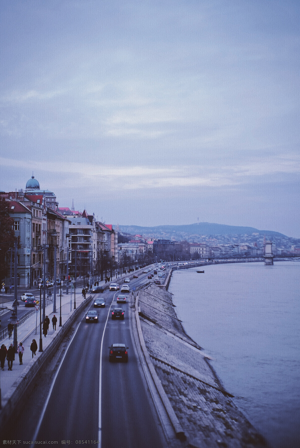 布达佩斯 多瑙河 岸 欧洲 汽车 风景 旅游摄影 国外旅游