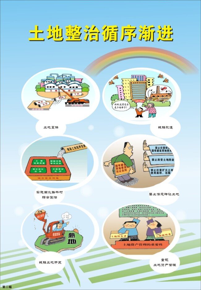 土地 整治 宣传画 国土资源 生活漫画 土地挂画 土地整治海报 土地整治 土地漫画 场景漫画 矢量 其他海报设计