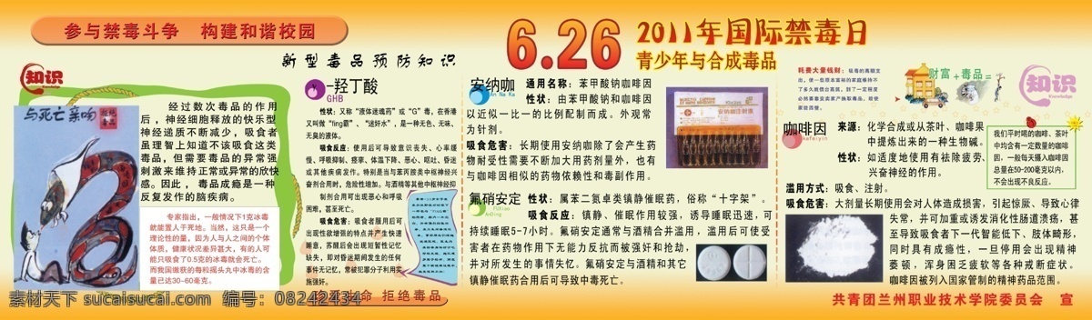 禁毒展板 禁毒 展板 咖啡因 安纳伽 氟硝安定 校报 知识 毒品 分层 源文件
