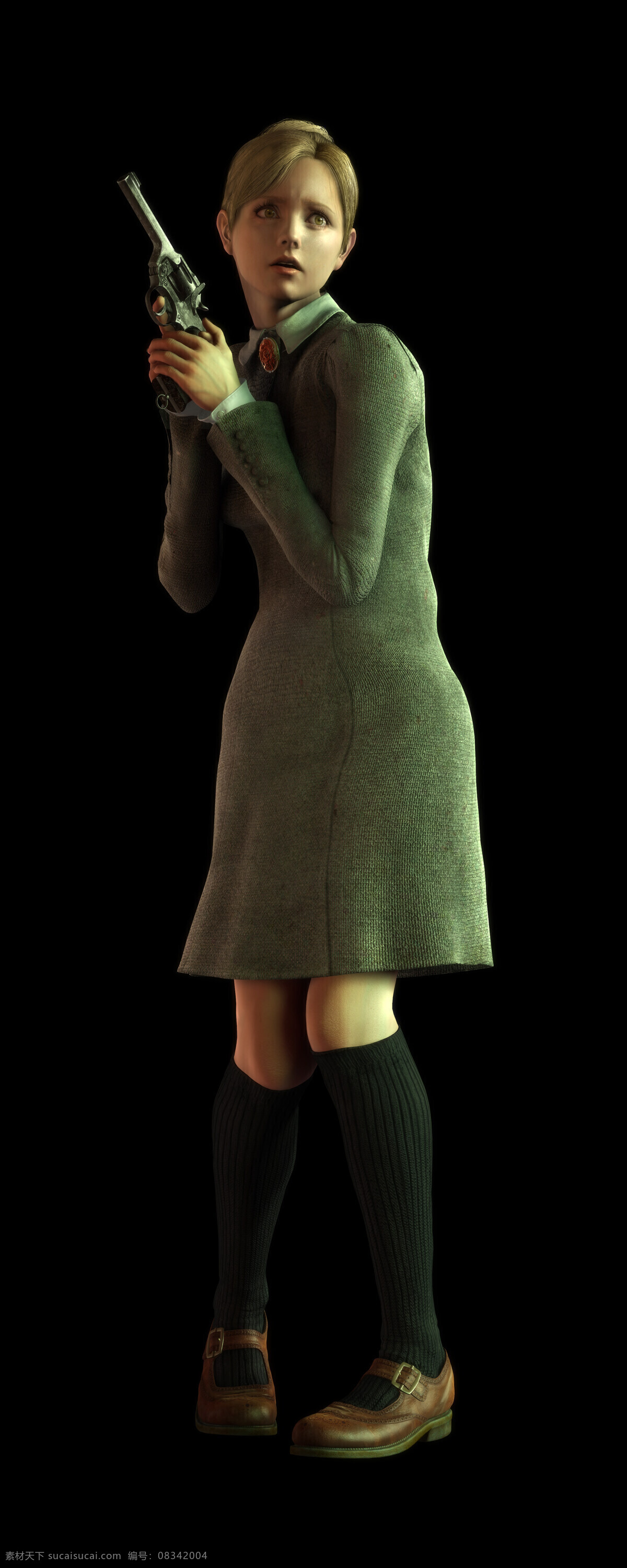 可爱小女孩 3d图片 3d设计 游戏人设 游戏人物 可爱性感 拿枪 cg 动漫动画