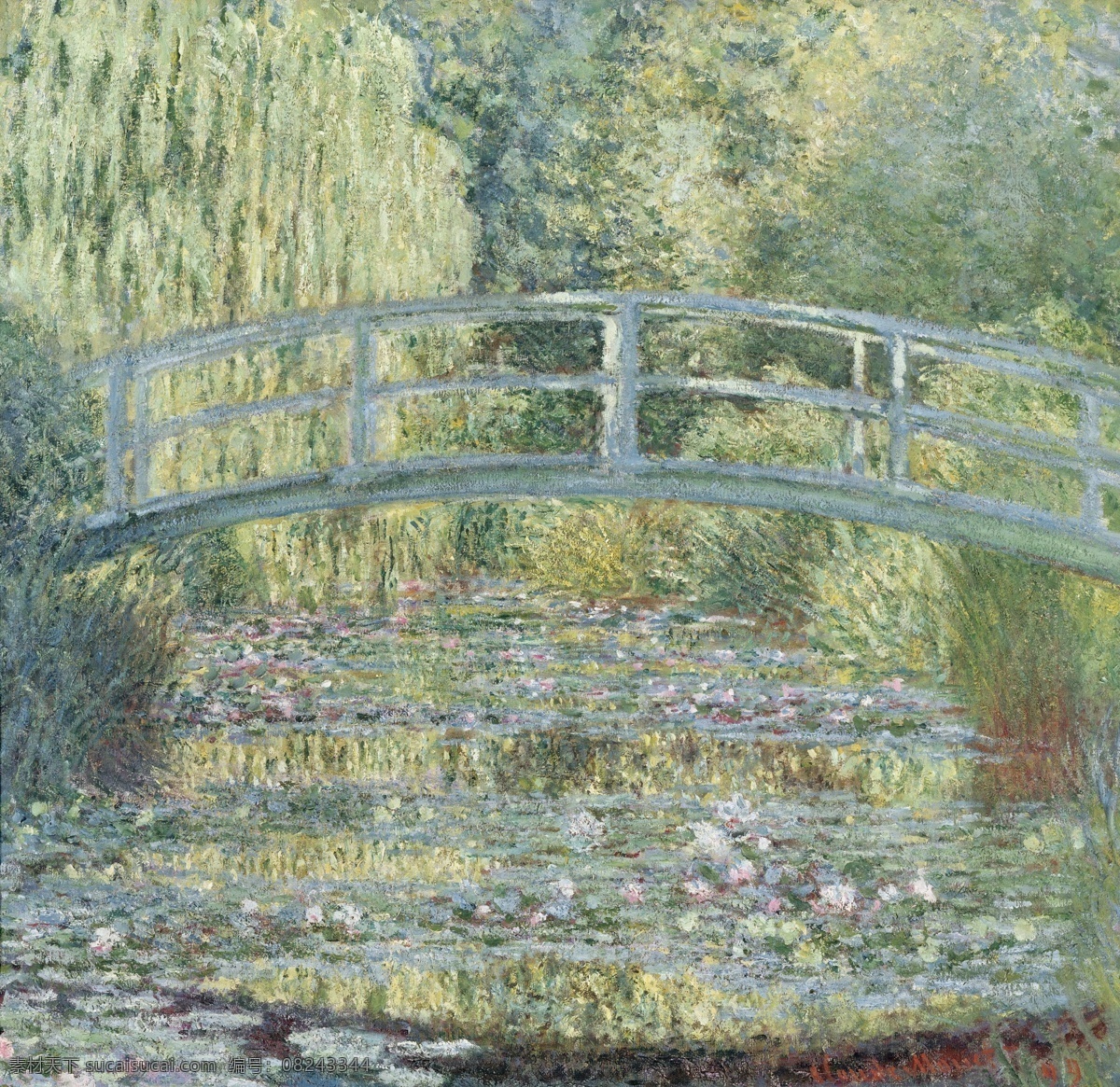 风景 建筑 田园 植物 水景 印象 画派 写实主义 油画 装饰画 green in symphony pond waterlily 装饰素材