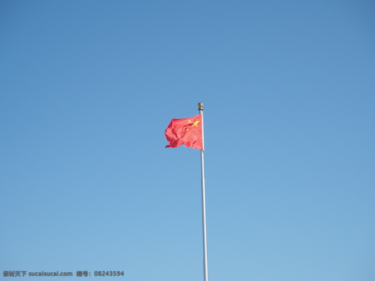 五星红旗 五星 红旗 蓝天 红旗飘飘 北京 生活百科 生活素材