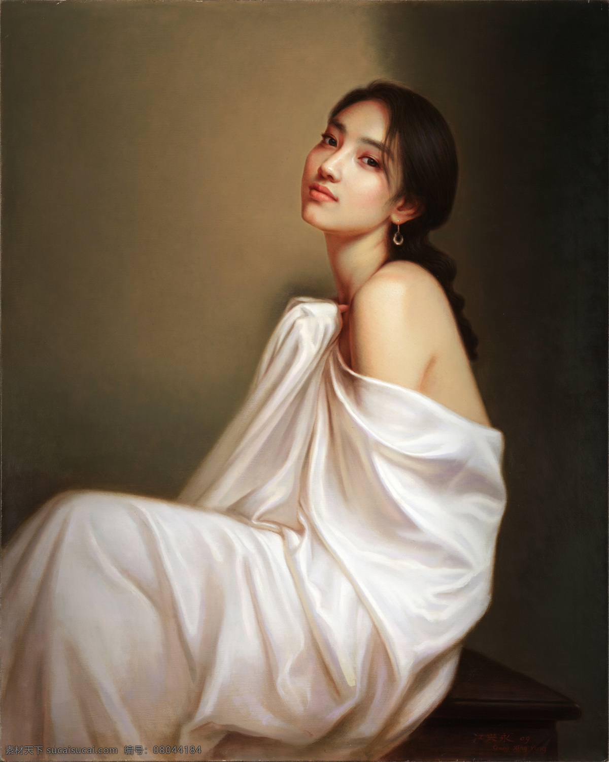 性感美女 模特 油画 写生 美女油画肖像 人物肖像画 东方女性 人物油画写生 油画艺术 绘画艺术 书画文字 文化艺术