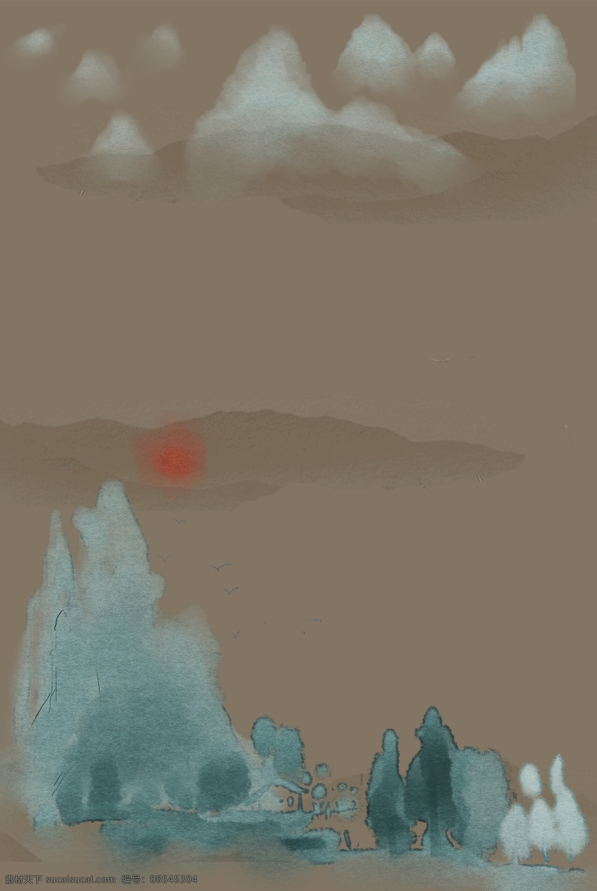 复古 风 黄色 海报 banner 背景 复古风 黄色背景 简约风格 psd源文件 淘宝 天猫 海报背景 纹理 山水