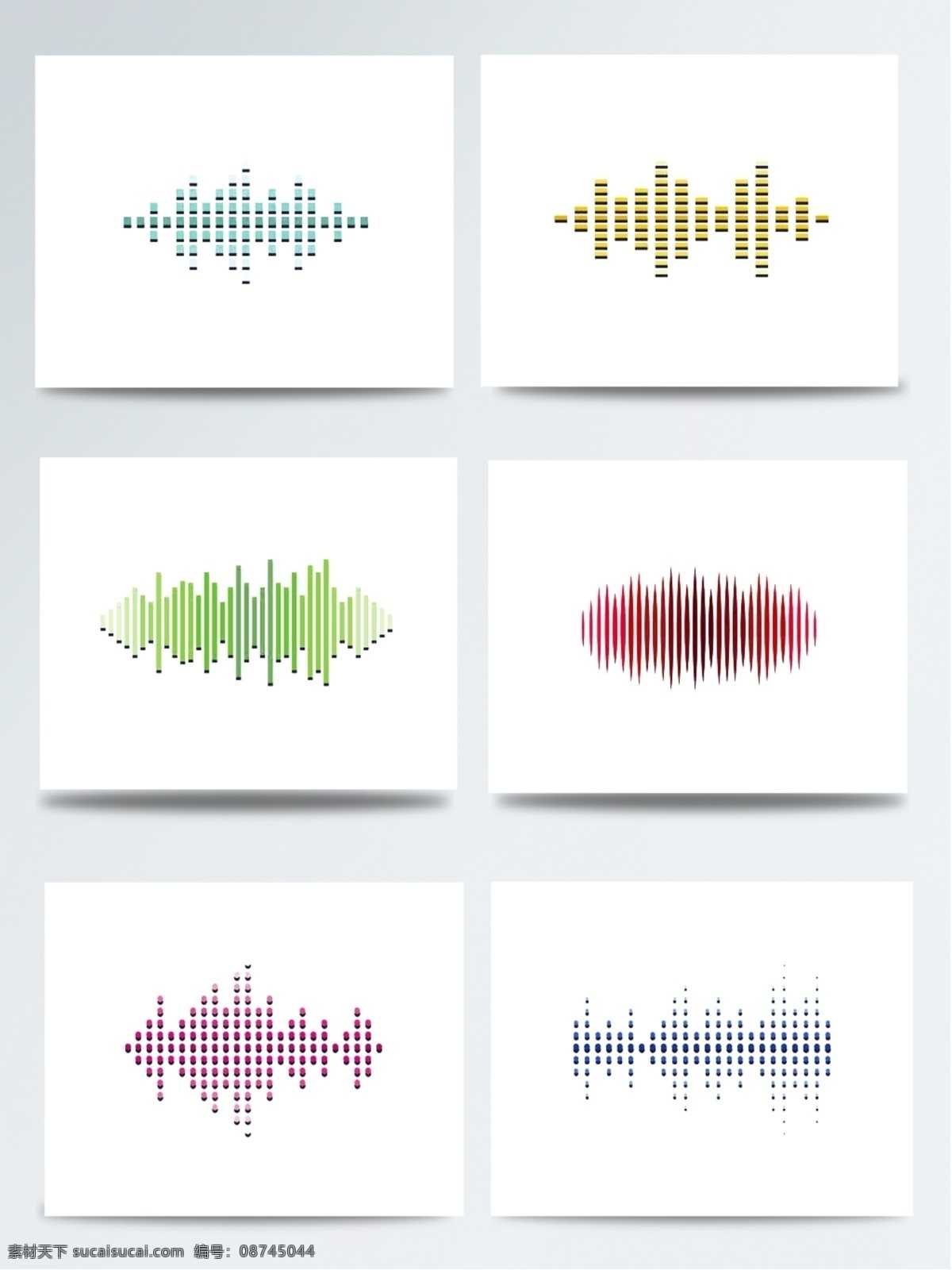 彩色 抽象 声波 图案 装饰图案 抽象图形 声波设计 抽象声波 声波素材