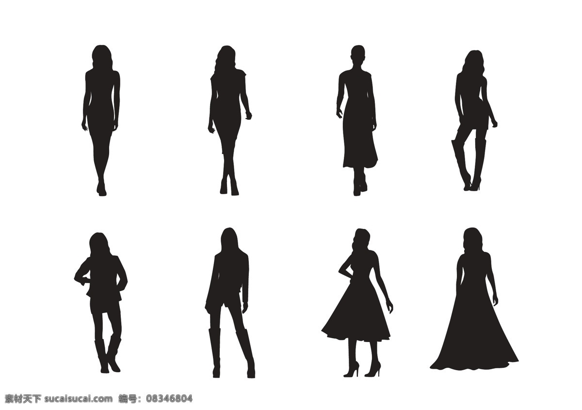 美女剪影 线条美女 线条 黑色美女 飘逸头发 性感美女 美女姿势 美女 剪影 逛街 购物 矢量 女 女性 时尚 妇女女性 矢量人物