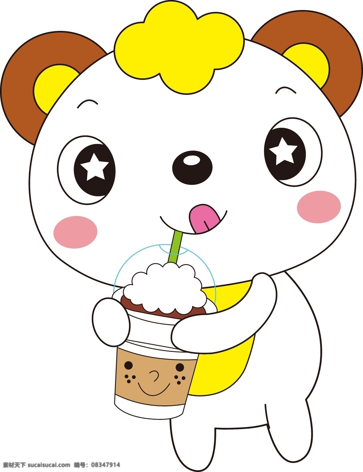吃冰激凌 冷饮 吃冷饮 卡通熊猫 儿童 卡通头像 图案设计 卡通 卡通封面 本本封面 服装设计 图案 可爱动物 可爱 卡通设计 矢量