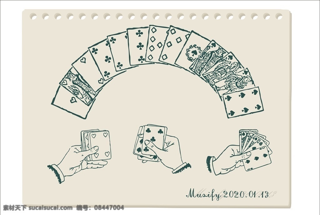 款 欧式 扑克牌 图案 复古 牌面 扑克牌手法 画册海报 文化艺术 绘画书法