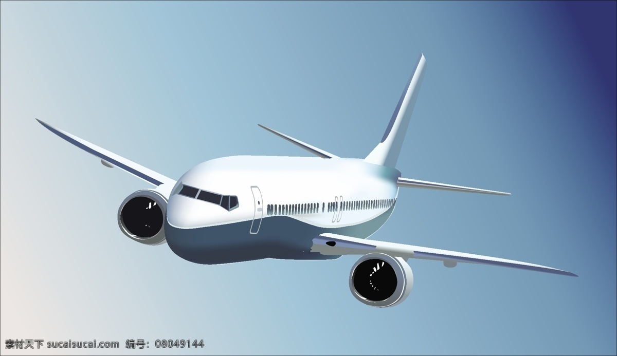 航空 飞机 矢量 飞行客机 航班 矢量素材 矢量图 其他矢量图
