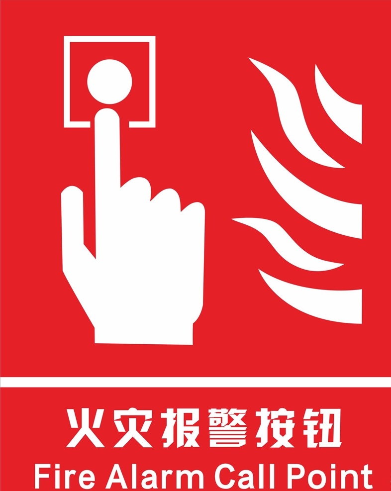 火灾 报警 按钮 火灾报警按钮 消防 标识 警示牌 消防设施