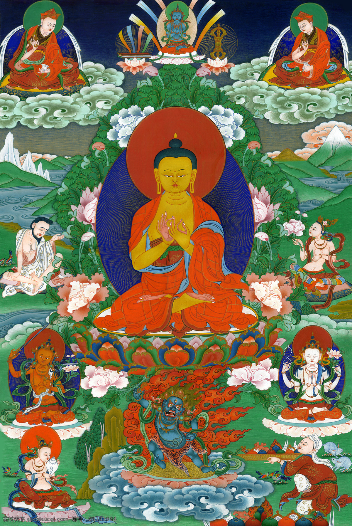 唐卡 佛教 藏传佛教 佛 宗教 宗教信仰 菩萨 西藏 民族 工艺 花纹 释迦牟尼 绘画 艺术 绘画书法 文化艺术